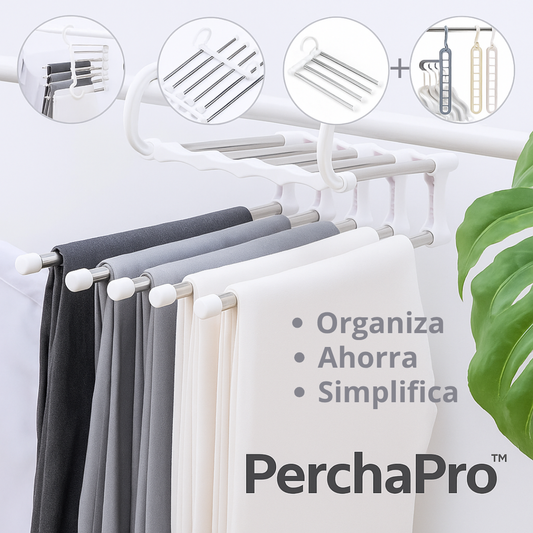 PerchaPro™ - Ahorra espacio · Evita arrugas · Moderno y funcional